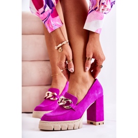 Lewski Shoes Pompe la modă Pe Platformă Și Un Bar Lewski Pantofi 3197 Fucsia roz 4