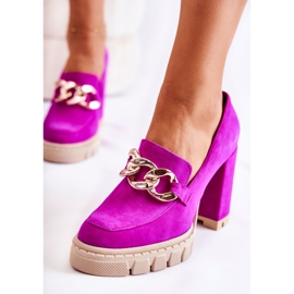 Lewski Shoes Pompe la modă Pe Platformă Și Un Bar Lewski Pantofi 3197 Fucsia roz 7