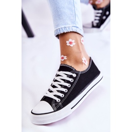 PJ1 Tenisi clasici de damă, legati, negri Be Mine negru 1