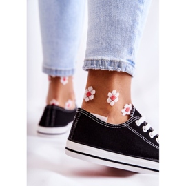 PJ1 Tenisi clasici de damă, legati, negri Be Mine negru 2