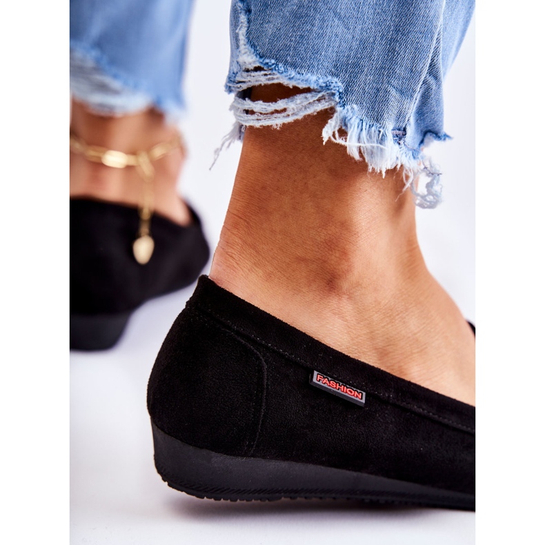 PH1 Mocasini negri din piele intoarsa de dama La Cava negru 2