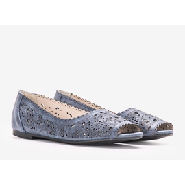 Mocasini ajurati Aiello bleumarin albastru 1