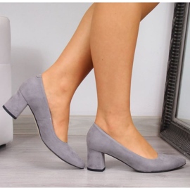 Pompi pe pilon, piele intoarsa gri W Juma 2