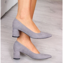 Pompi pe pilon, piele intoarsa gri W Juma 3