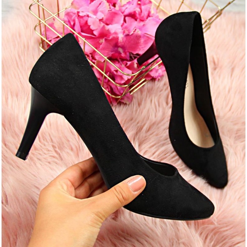 Pompi de piele intoarsa neagra W Sergio Leone negru 1