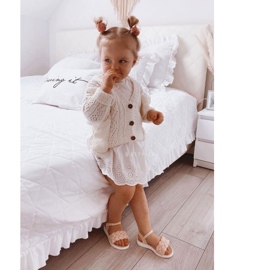 Sandale pentru fete cu împletitură roz 2