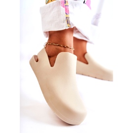 FS1 Saboți din cauciuc la modă Bej deschis Meriko 3