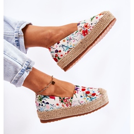 FS3 Espadrile la modă cu slip-on în flori albe de Morice multicolor 3