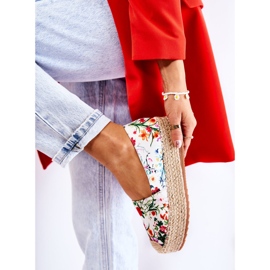 FS3 Espadrile la modă cu slip-on în flori albe de Morice multicolor 4
