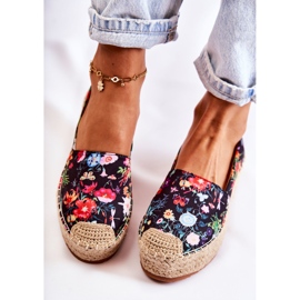 FS3 Espadrile la modă cu slip-on în flori negre Morice negru multicolor 5
