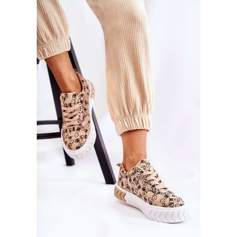 PS1 Pantofi de damă Pantofi Sport W Print Bej Avers 1