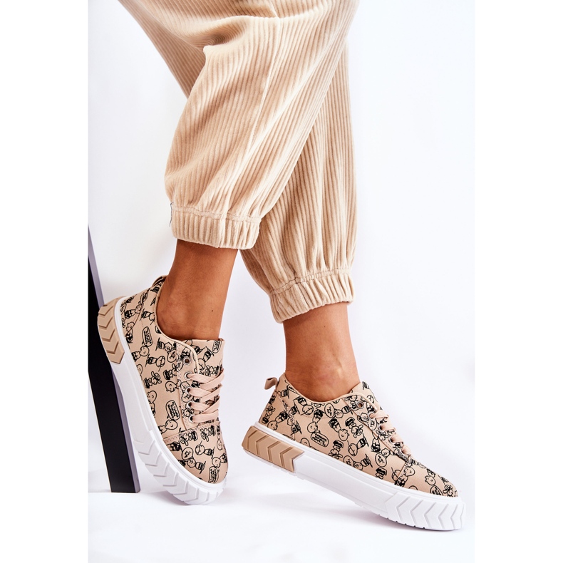 PS1 Pantofi de damă Pantofi Sport W Print Bej Avers 2