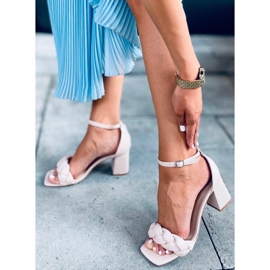 Sandale cu toc înalt din Denise Beige bej 2