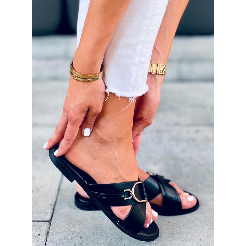 Papuci Brett Black pentru femei negru 1