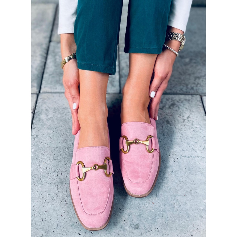 Mocasini de dama Linda Pink roz 1