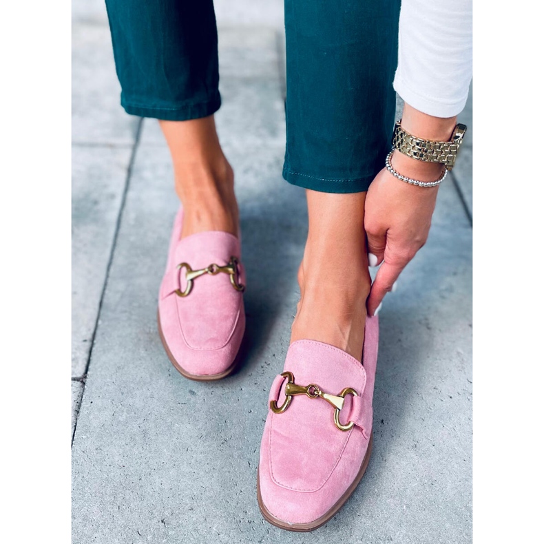 Mocasini de dama Linda Pink roz 2