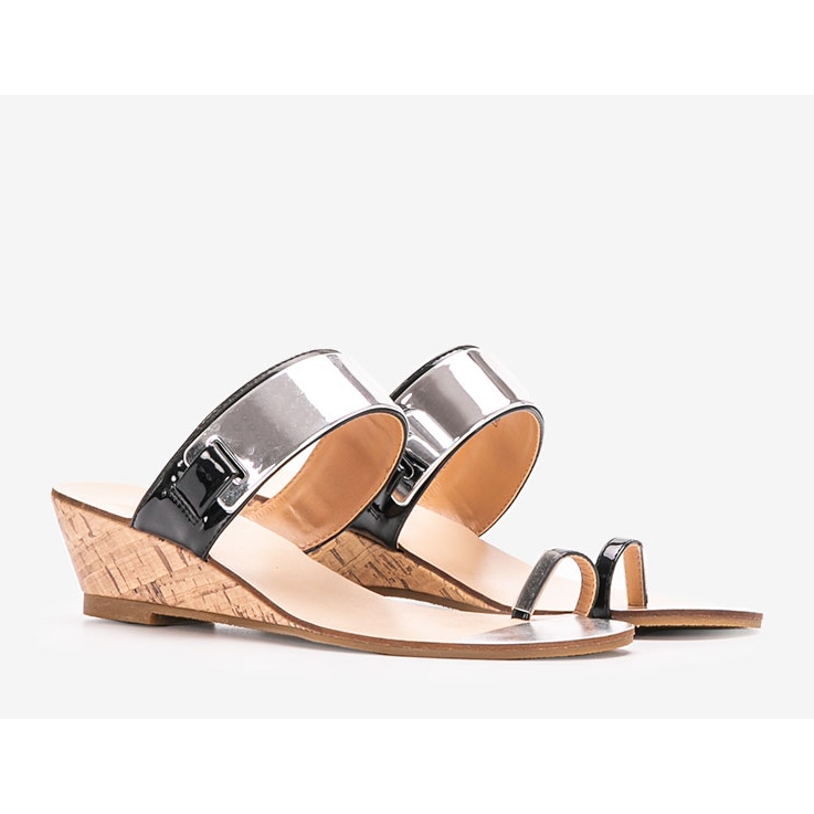 Papuci negri cu pană deschisă Trentino negru 1