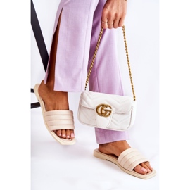 PG1 Papuci De Damă Piele Cu Matlasare Bej Raula 2