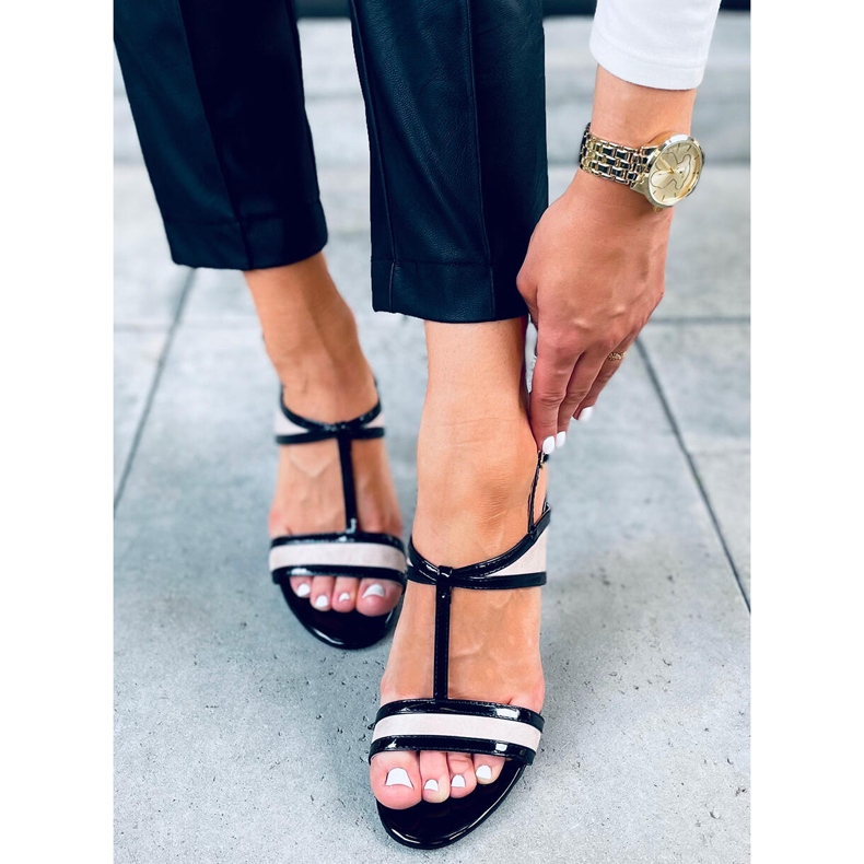 Sandale Penny Apricot bej negru 1