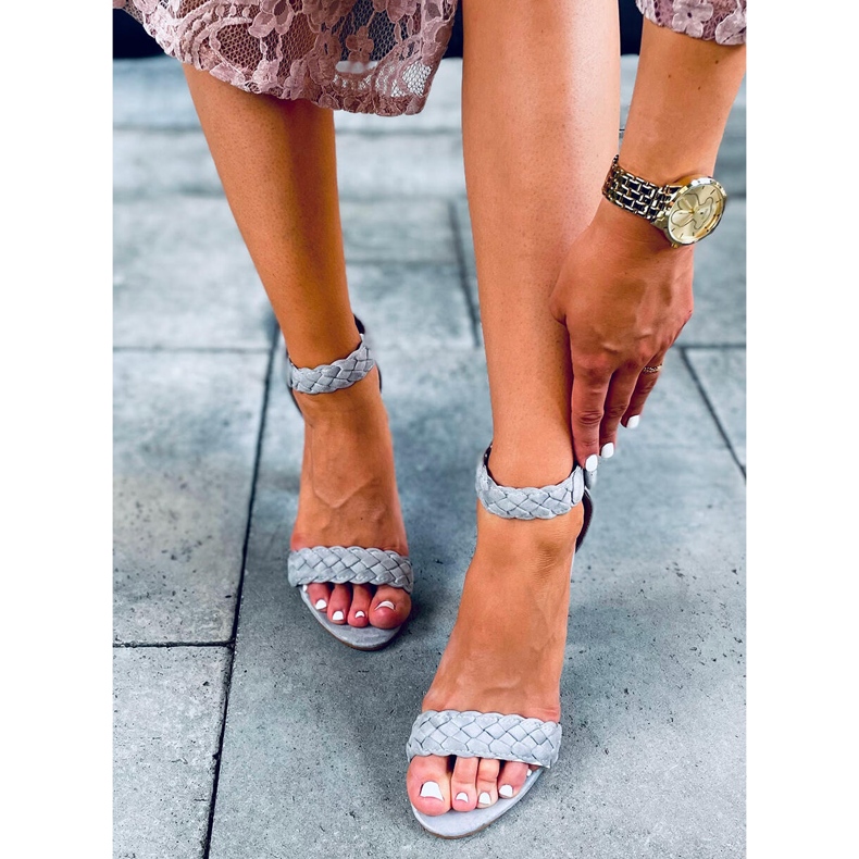 Sandale pe postul de Donna Gray gri 1