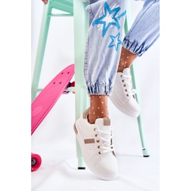 FK2 Pantofi Sport dama, Legat Alb Otylia de aur 2