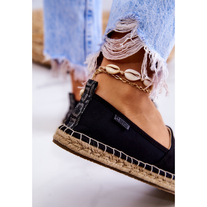Espadrile clasice de damă Big Star JJ274952 Negru bej 4