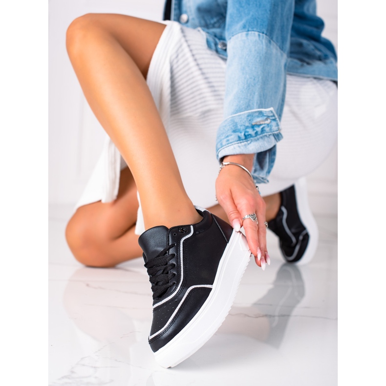 SHELOVET Pantofi sport negri negru 1