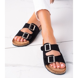 SHELOVET Papuci confortabili pentru femei negru 1