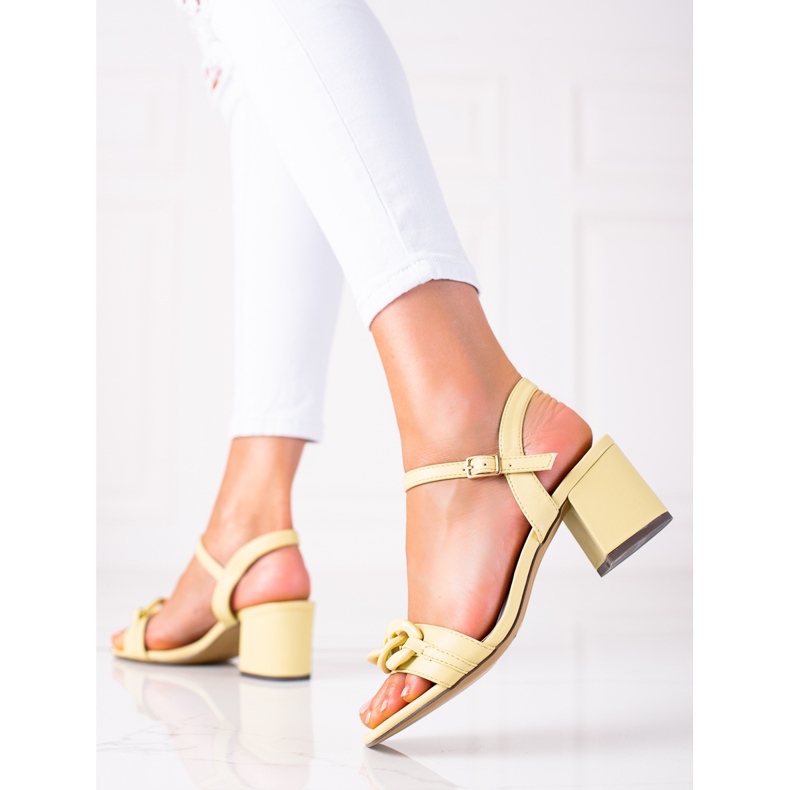 SHELOVET Sandale la modă multicolor galben 1