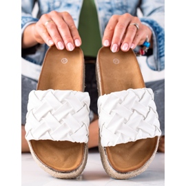 SHELOVET Flip-flops cu platformă alb 3