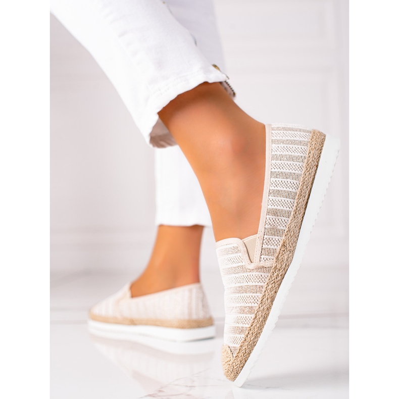 SHELOVET Espadrile cu slip-on bej 1