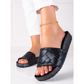 SHELOVET Flip-flops de sex feminin negru 2