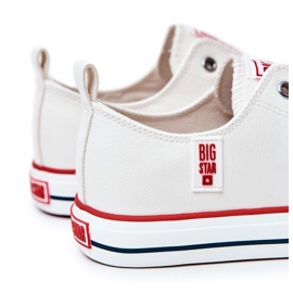 Tenisi din piele pentru bărbați Big Star JJ174069 alb 4