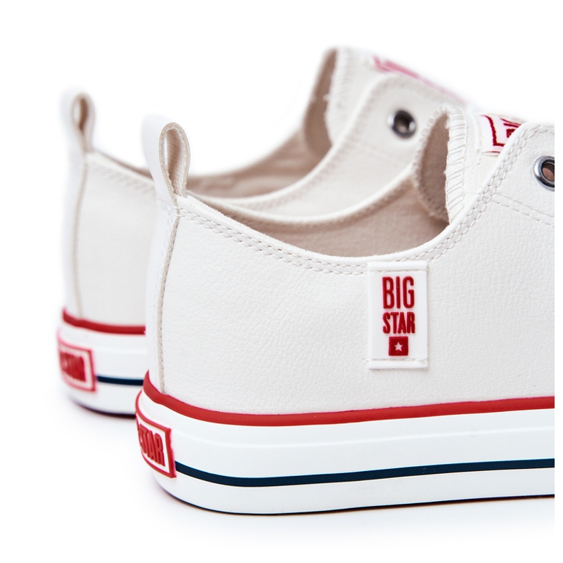 Tenisi din piele pentru bărbați Big Star JJ174069 alb 4