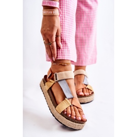 FB1 Sandale De Dama De Vara Bej-Galben Galia maro portocale 1