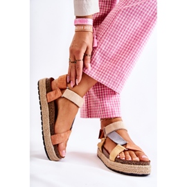 FB1 Sandale De Dama De Vara Bej-Galben Galia maro portocale 2