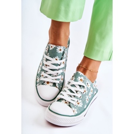PS1 Pantofi de damă cu flori verzi Janey verde 2