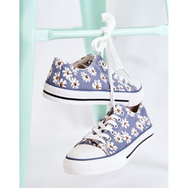 PS1 Pantofi de damă Janey cu flori albastre albastru 10