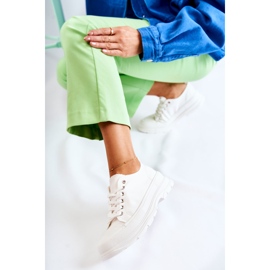 PG1 Pantofi de damă cu materiale reduse Gueso alb 6