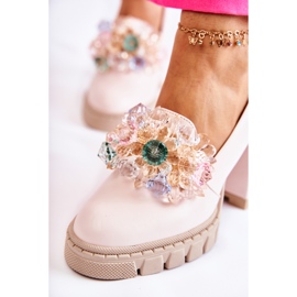 PA2 Pompe Elegante Cu Ornament Uni Roz Deschis Caterine 1