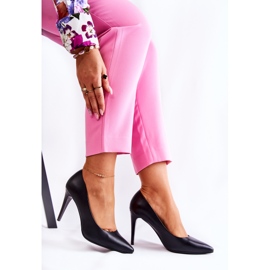 Sergio Leone Stilettos din piele clasică magic neagră negru 1 Sergio Leone Stilettos din piele clasică magic neagră negru 1