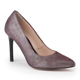 Marco Shoes Stiletto cu toc înalt din piele naturală burgundă roșu 1 Marco Shoes Stiletto cu toc înalt din piele naturală burgundă roșu 1