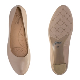 Marco Shoes Pantofi Marco bej neted și confortabil 1
