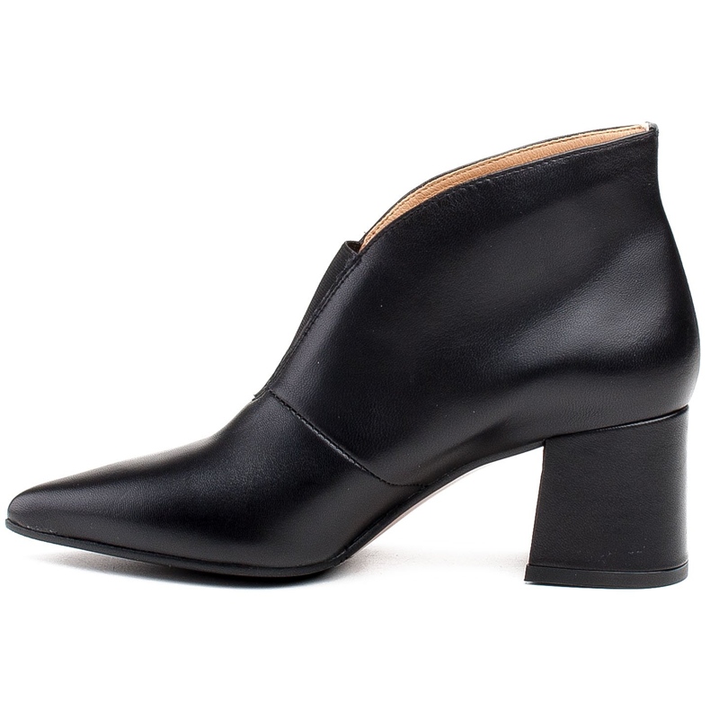 Marco Shoes 1460B cizme subțiri din piele neagră, negre, cu partea superioară din cauciuc negru 2