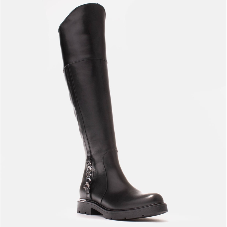 Marco Shoes Ghete înalte cu cauciuc și lanț negru 1