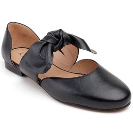 Marco Shoes Balerini negri 1531P cu fundă neagră negru 1