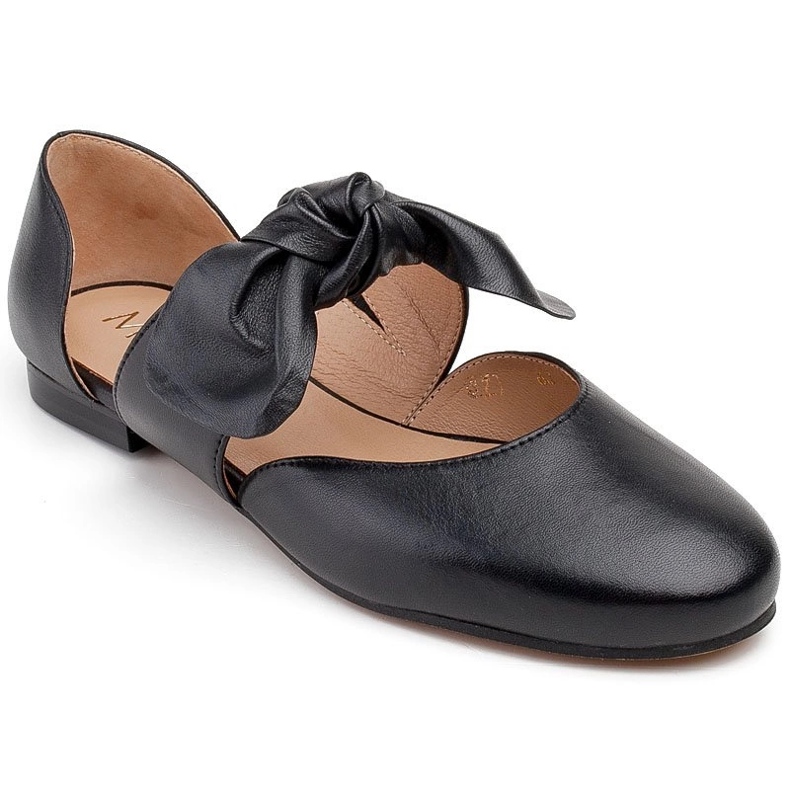 Marco Shoes Balerini negri 1531P cu fundă neagră negru 1