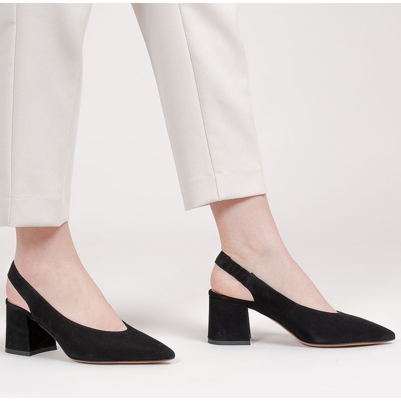 Marco Shoes Sandale negre 1501P cu curea și cauciuc negru 1