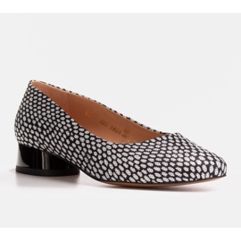 Marco Shoes Balerini cu modele alb-negru 1