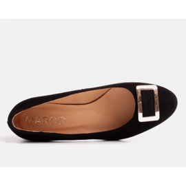 Marco Shoes Pompe din piele de căprioară neagră cu înfrumusețare negru 2